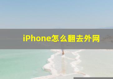 iPhone怎么翻去外网