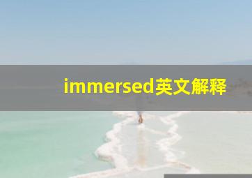 immersed英文解释