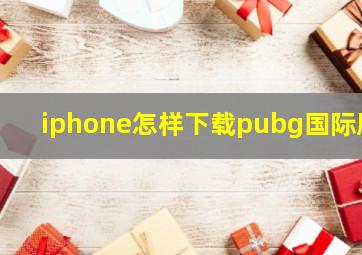 iphone怎样下载pubg国际服