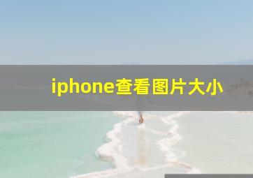 iphone查看图片大小