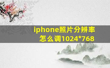 iphone照片分辨率怎么调1024*768