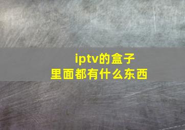 iptv的盒子里面都有什么东西