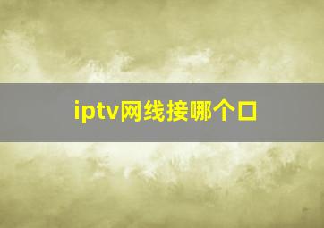 iptv网线接哪个口