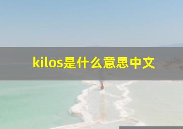 kilos是什么意思中文