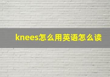 knees怎么用英语怎么读