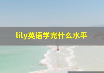 lily英语学完什么水平