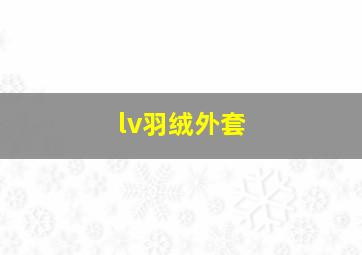 lv羽绒外套