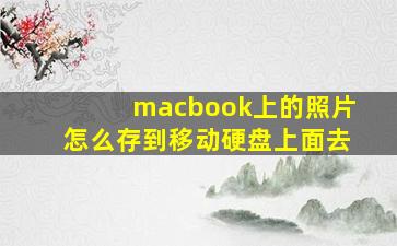 macbook上的照片怎么存到移动硬盘上面去