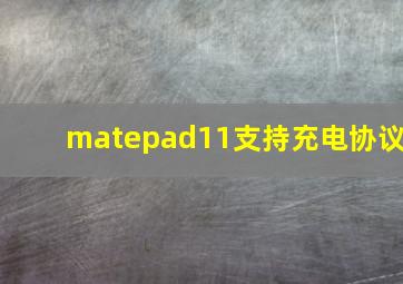 matepad11支持充电协议