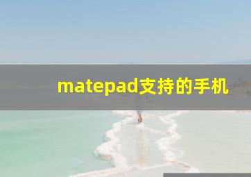 matepad支持的手机