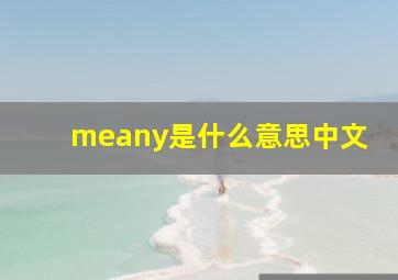 meany是什么意思中文