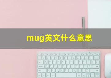 mug英文什么意思