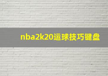 nba2k20运球技巧键盘