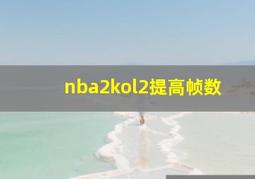 nba2kol2提高帧数