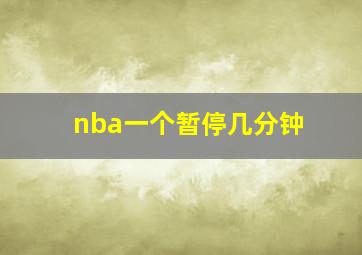 nba一个暂停几分钟