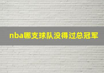 nba哪支球队没得过总冠军