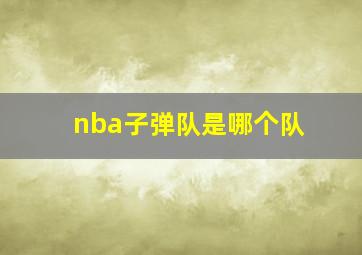 nba子弹队是哪个队