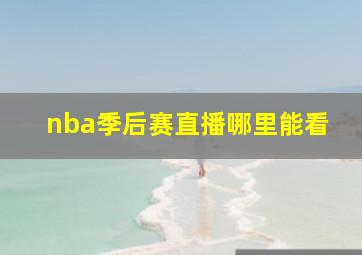 nba季后赛直播哪里能看