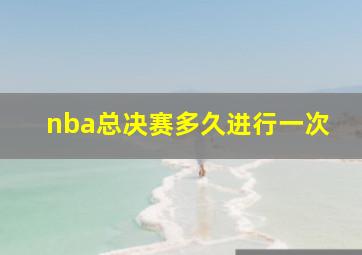 nba总决赛多久进行一次