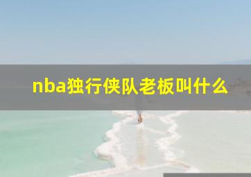 nba独行侠队老板叫什么