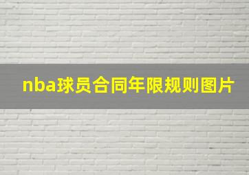 nba球员合同年限规则图片