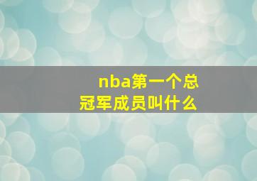 nba第一个总冠军成员叫什么