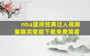 nba篮球经典过人视频集锦完整版下载免费观看