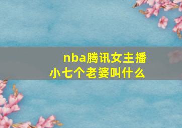 nba腾讯女主播小七个老婆叫什么