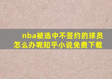 nba被选中不签约的球员怎么办呢知乎小说免费下载