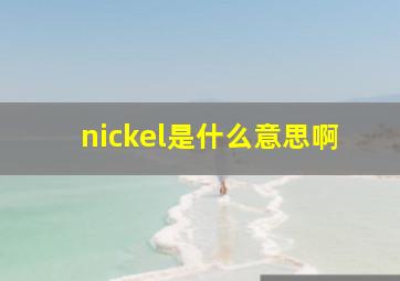 nickel是什么意思啊