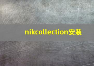 nikcollection安装