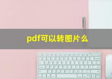 pdf可以转图片么