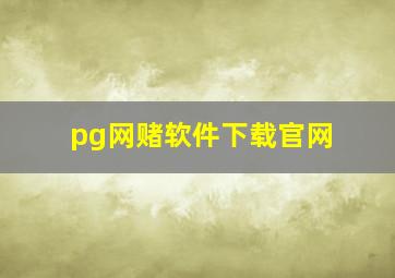 pg网赌软件下载官网