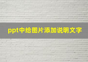 ppt中给图片添加说明文字