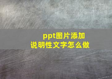 ppt图片添加说明性文字怎么做