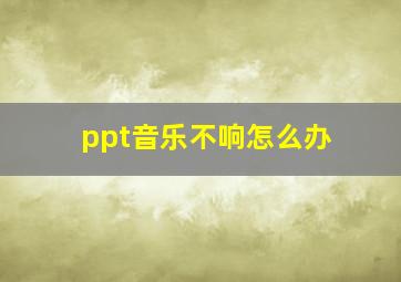 ppt音乐不响怎么办