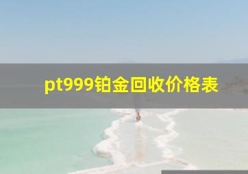 pt999铂金回收价格表