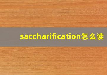 saccharification怎么读