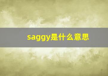 saggy是什么意思