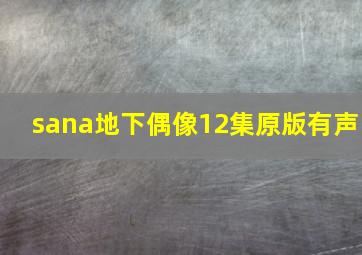 sana地下偶像12集原版有声