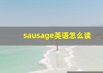 sausage英语怎么读