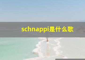 schnappi是什么歌