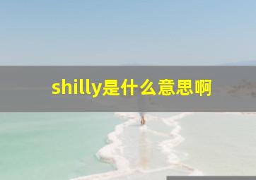 shilly是什么意思啊