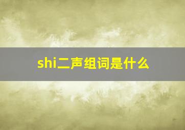 shi二声组词是什么