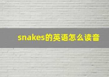 snakes的英语怎么读音