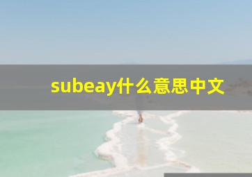 subeay什么意思中文