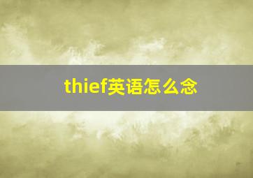 thief英语怎么念