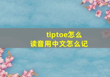 tiptoe怎么读音用中文怎么记