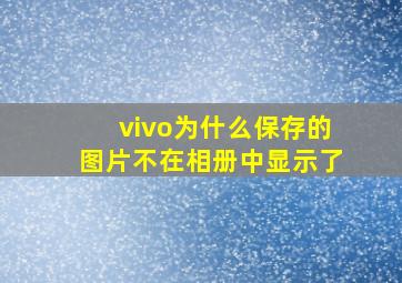 vivo为什么保存的图片不在相册中显示了