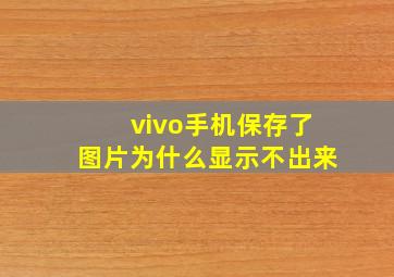 vivo手机保存了图片为什么显示不出来